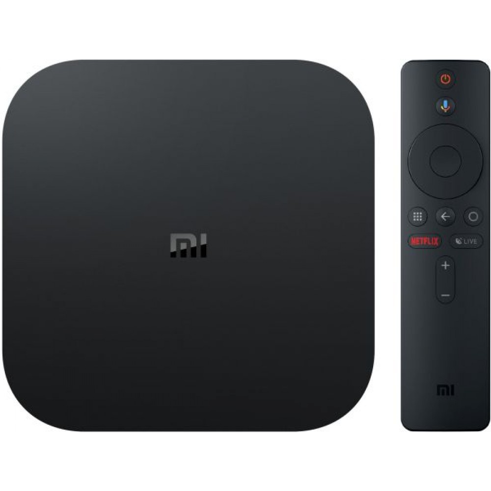 Xiaomi Mi Box S, Smart 4K Tv Box, Intelligent Ultra Hd Media Player, Work With Projector, Tvs & Mobile Phones, Powered By Android 8.1, - International Version- Black
