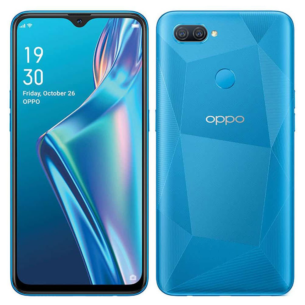OPPO A12 Dual SIM Mobile Phone, Dual Camera, 6.22 Inches Touch Screen, 3 GB RAM, 32 GB Storage, 4G LTE - Blue