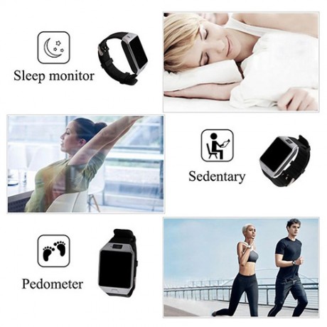 Generic Smart Watch Bluetooth Android And IOS - Support SIM Card - ٍBlack
