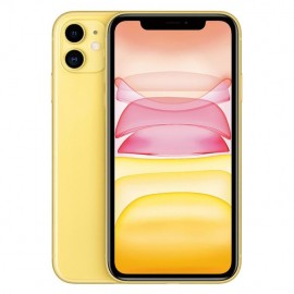 هاتف ابل ايفون 11 مع فيس تايم بشريحة واحدة وشريحة الكترونية - ذاكرة تخزين 64 جيجا، ذاكرة وصول عشوائية 4 جيجا، شبكة ال تي اي من الجيل الرابع - اصفر