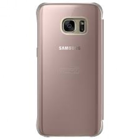 SAMSUNG Galaxy S7 clear view cover pink gold