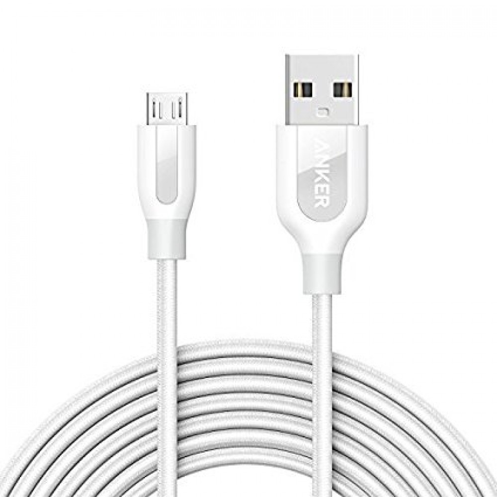Anker usb charger for iphone mobiles,orginal cable with guarantee ,high speed data transfer and speed charging,white colour,about two meter length