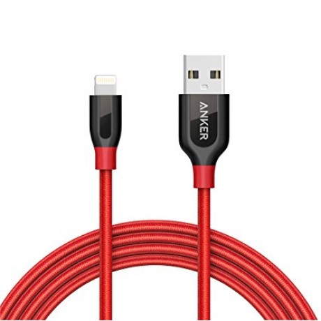 Anker PowerLine Plus Lightning 182 Cm Red for Apple Devices,Orginal Product