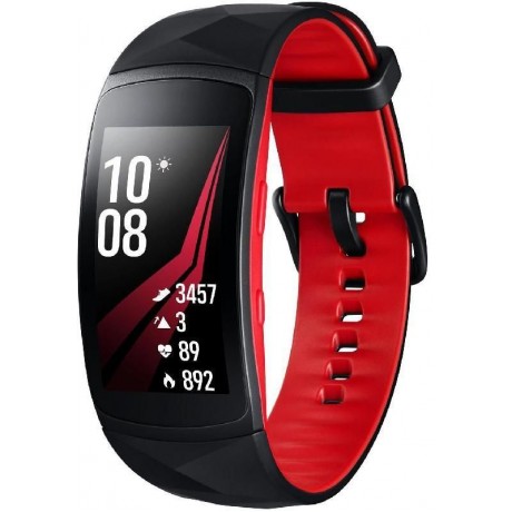 Samsung Gear Fit2 Pro, Fitness Band (Large Strap), Smartphone Fitness Accessory, Universal, for Most Smartphones with Android OS/iOS, Red