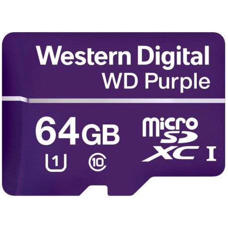 Western Digital Purple Memory Card 64 GB microSDXC Class 10 - WDD064G1P0A