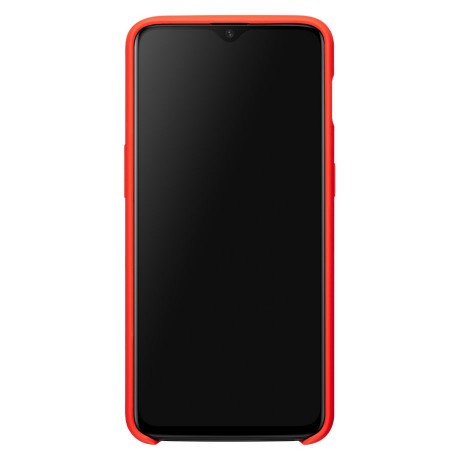 OnePlus 6T ,Silicone Protective Case, Red