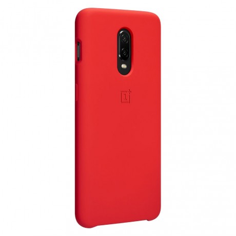 OnePlus 6T ,Silicone Protective Case, Red