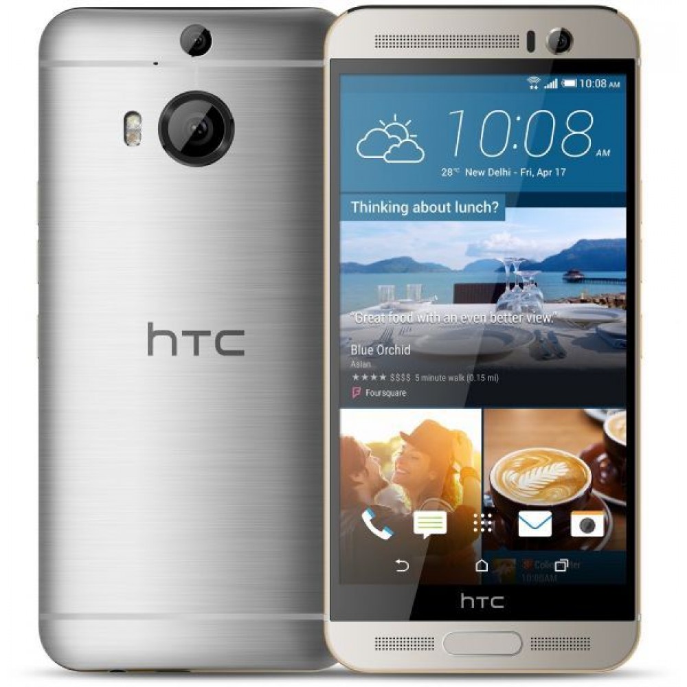 HTC One M9+ , 32GB, 3GB RAM, 4G LTE, WiFi, Gold on Silver