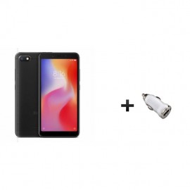 هاتف محمول شاومى ريدمى , بحجم 5.45 بوصة , سعة 16 جيجابايت , شبكه الجيل الرابع , شاحن سيارة أسود